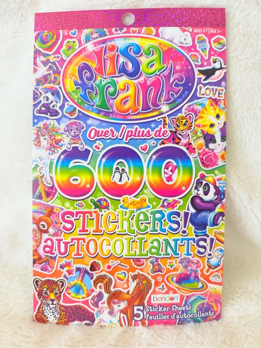 Lisa Frank 600+ Sticker Book Set of 2 – Brand New - 90s Y2K - Stationary Rainbow
